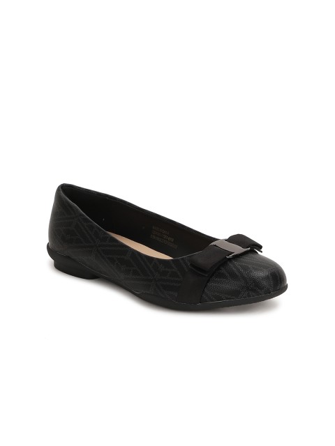 

Van Heusen Woman Black & Grey Printed Ballerinas