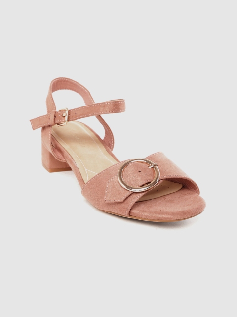 

Van Heusen Woman Pink Solid Block Heels