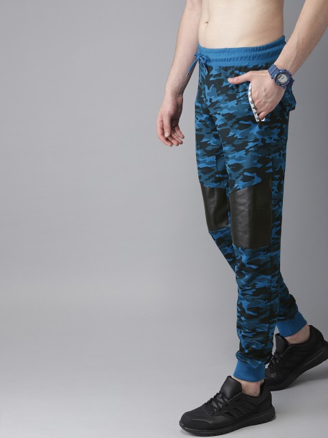 

Moda Rapido Men Blue Printed Joggers