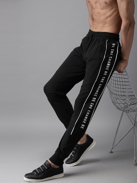 

Moda Rapido Men Black Printed Joggers