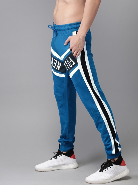 

Moda Rapido Men Blue & Black Printed Regular Fit Joggers