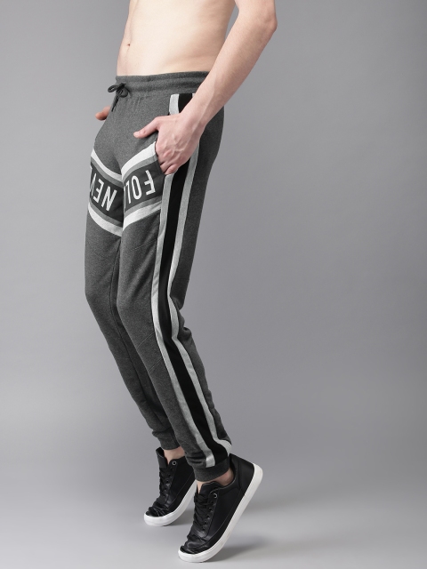 

Moda Rapido Men Charcoal Printed Regular Fit Joggers