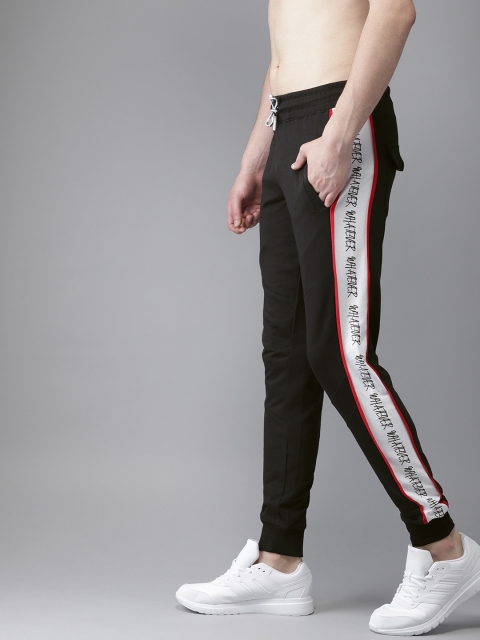 

Moda Rapido Men Black & White Printed Joggers