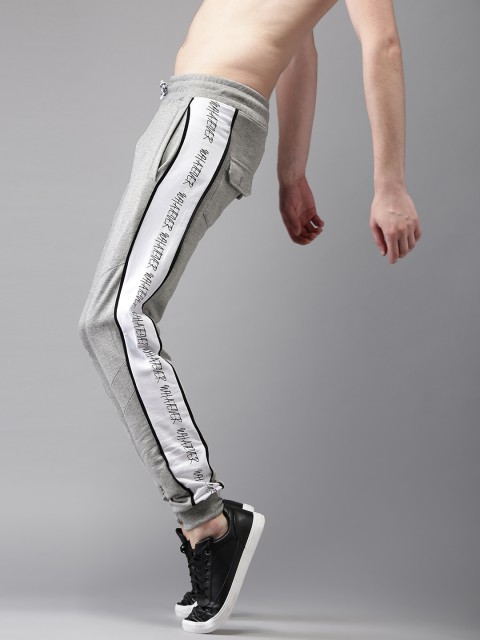 

Moda Rapido Men Grey Melange Printed Regular Fit Joggers