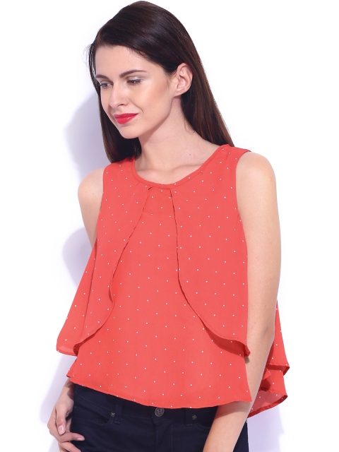 

Tokyo Talkies Red Polka Dot Print Top