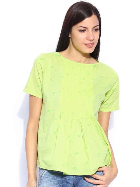 

Tokyo Talkies Green Printed Top