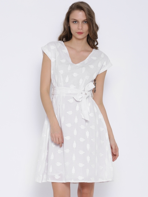 

Tokyo Talkies White A-Line Dress