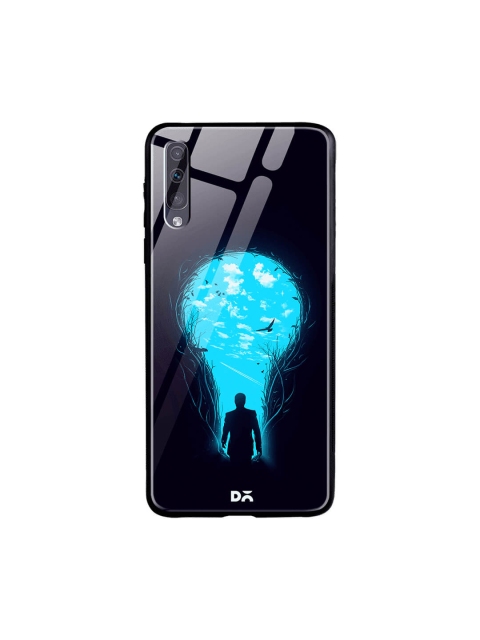 

DailyObjects Black & Blue Samsung Galaxy A70 Glass Case Cover