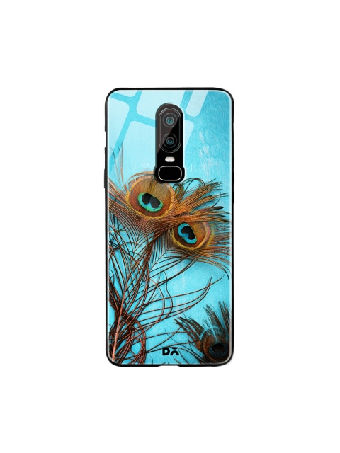 

DailyObjects Blue & Brown OnePlus 6 Printed Glass Case Cover