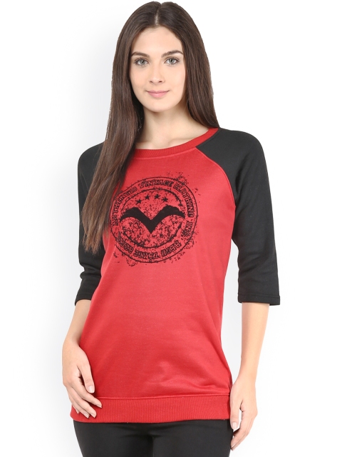 

The Vanca Red Printed Sweatshirt