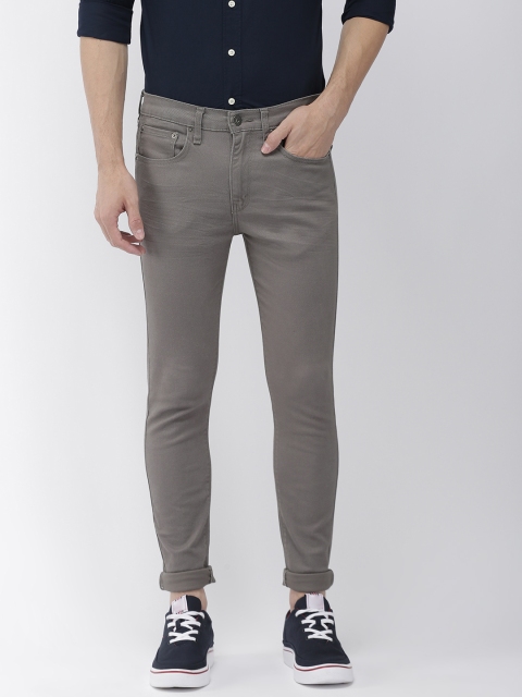 

Denizen From Levis Men Grey Super Skinny Fit Mid-Rise Clean Look Stretchable Jeans