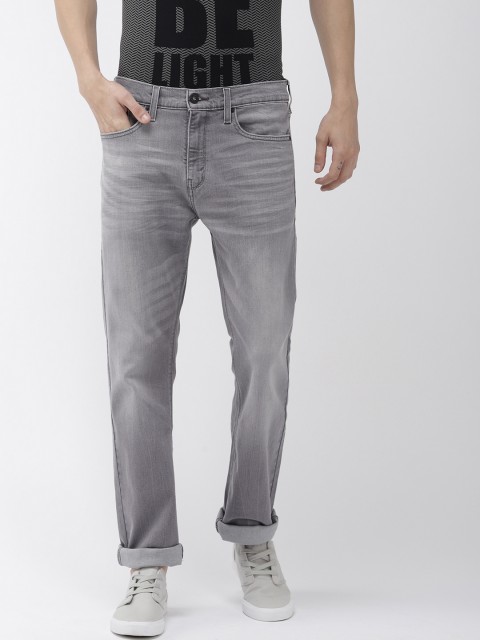 

Denizen From Levis Men 232 Grey Slim Straight Fit Clean Look Stretchable Jeans