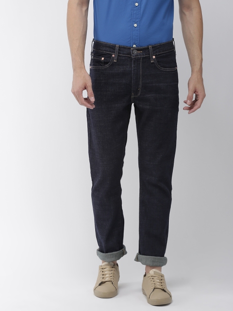 

Denizen From Levis Men Navy Blue Straight Fit Mid-Rise Clean Look Stretchable Jeans