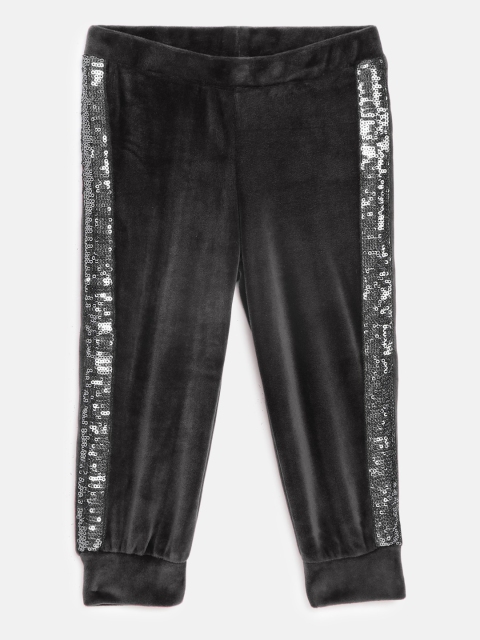 

U.S. Polo Assn. Kids Girls Black Embellished Joggers