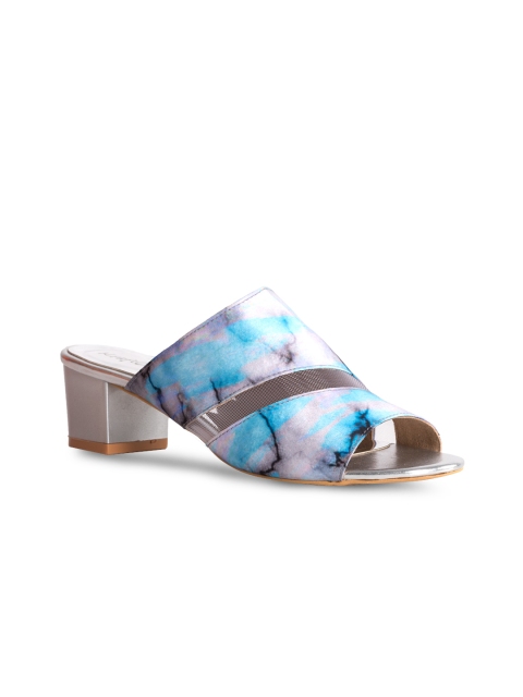 

Kraft Cellar Women Blue & White Printed Block Heels