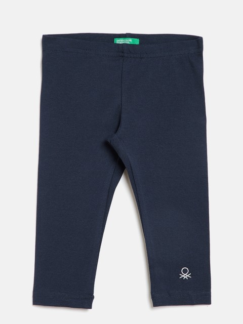

United Colors of Benetton Girls Navy Blue Solid Leggings