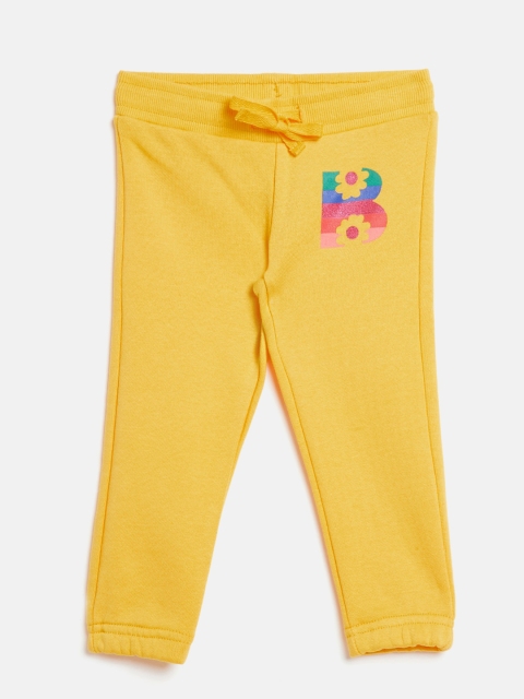 

United Colors of Benetton Girls Yellow Solid Joggers