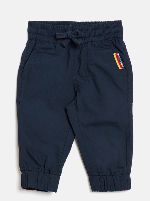 

United Colors of Benetton Boys Navy Blue Regular Fit Solid Joggers