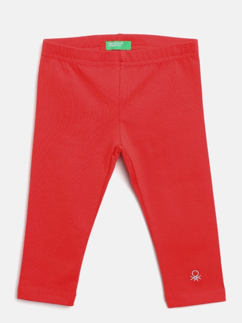 

United Colors of Benetton Girls Red Solid Leggings