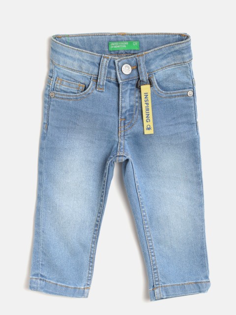 

United Colors of Benetton Boys Blue Slim Fit Mid-Rise Clean Look Stretchable Jeans