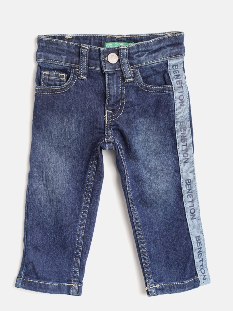 

United Colors of Benetton Boys Blue Slim Fit Mid-Rise Clean Look Stretchable Jeans