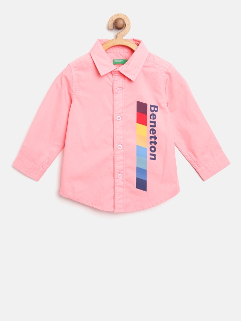 

United Colors of Benetton Boys Pink Printed Detail Casual Shirt