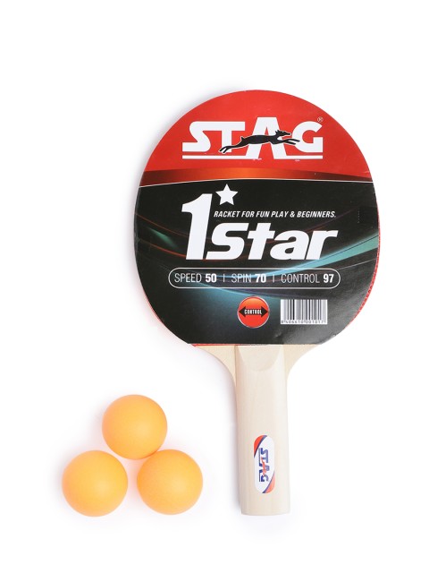 

Stag Black & Red 1 Star Table Tennis Bat