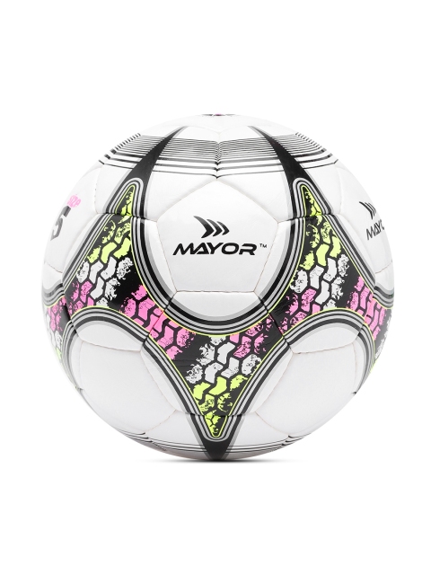 

MAYOR Unisex White & Pink Printed Santiago Football
