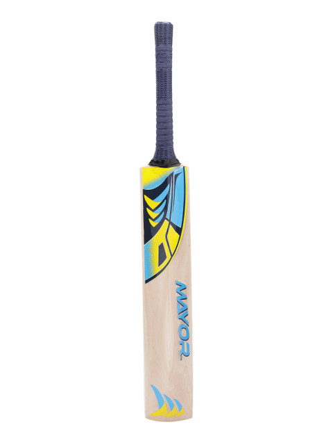 

MAYOR Unisex Beige & Blue Hawk Kashmir Willow Cricket Bat