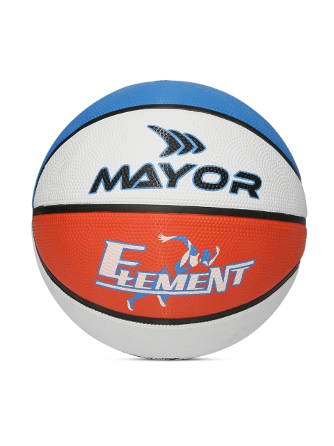 

Mayor White & Blue Printed Element Basketball