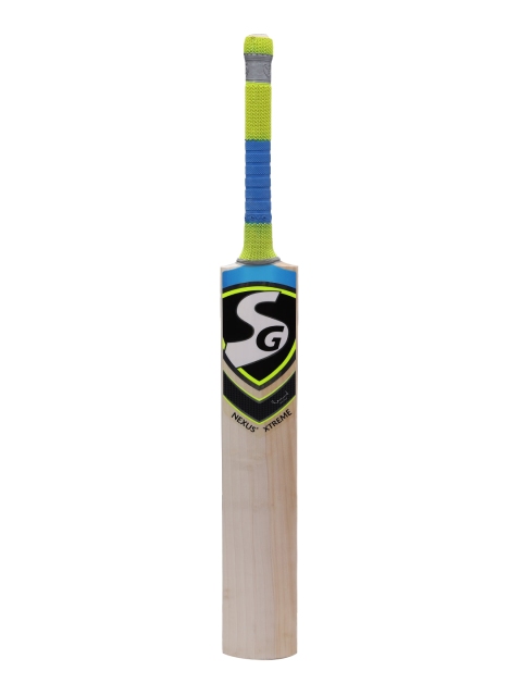 

SG Men Beige & Blue Printed Nexus Xtreme English Willow Bat