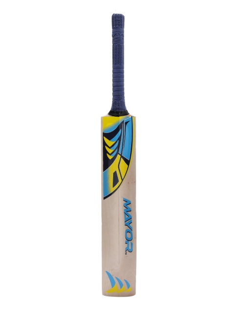 

MAYOR Unisex Beige & Navy Blue County Kashmir Willow Cricket Bat