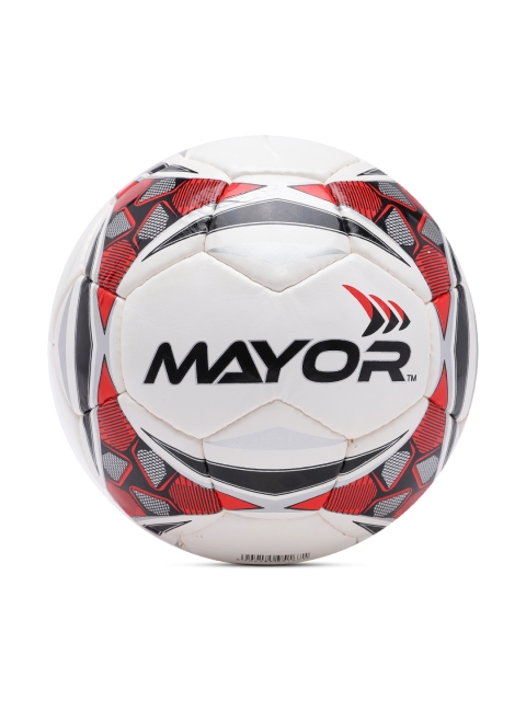 

MAYOR Unisex White & Red Printed Sigma Football MFB2000