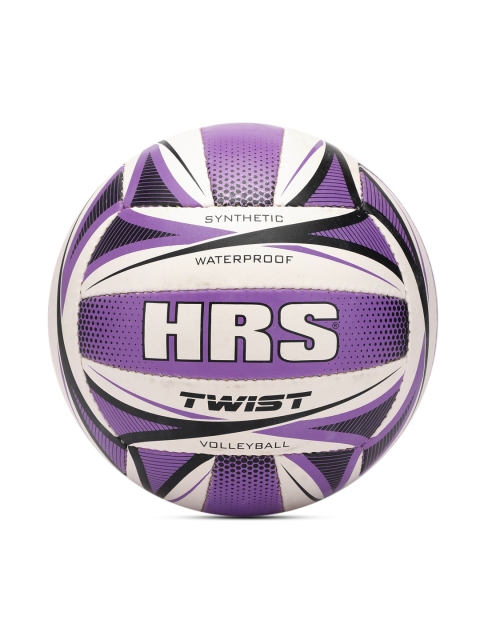 

HRS Unisex White & Purple Colourblocked Twist Volleyball