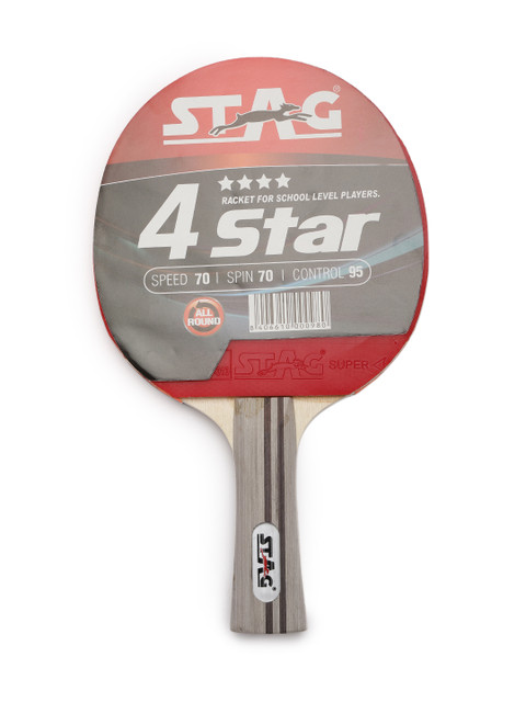 

STAG Black 4 Star Table Tennis Bat
