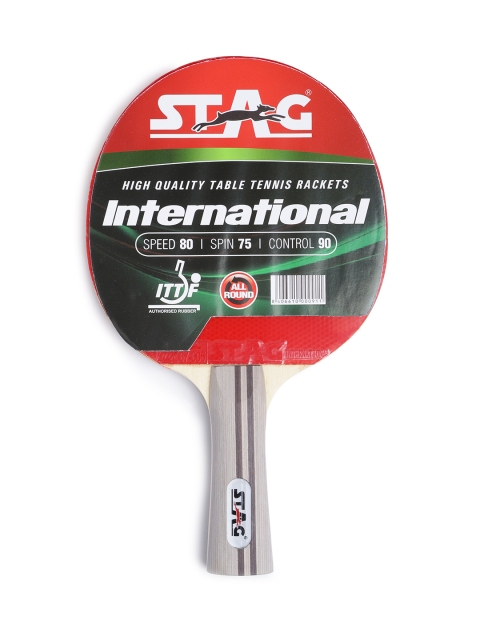 

Stag Black & Red International Table Tennis Racquet