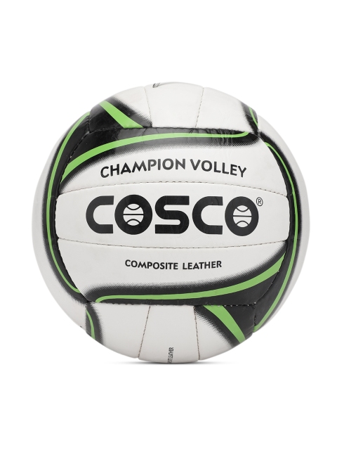 

COSCO Unisex White & Green Colourblocked Champion Volley Ball