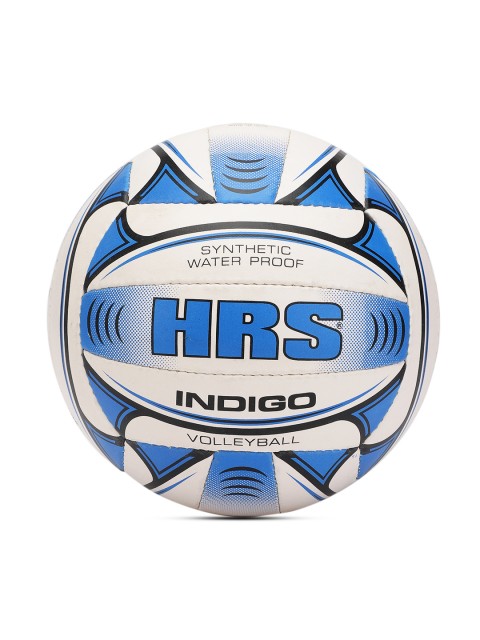 

HRS Unisex Yellow & Blue Printed Indigo Volleyball, White