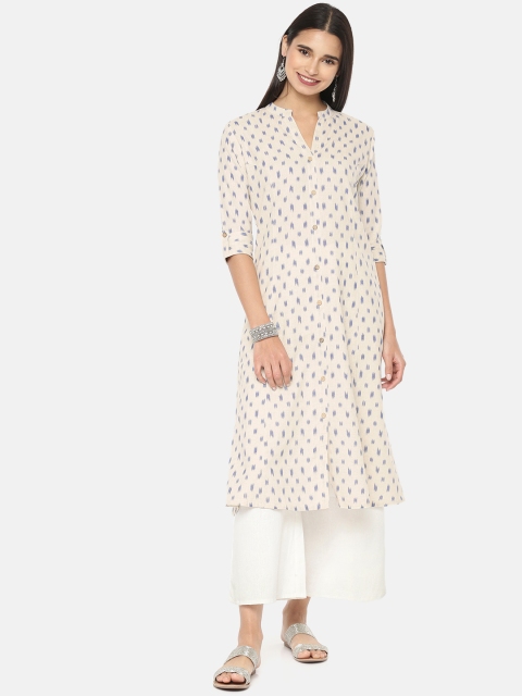 

Soch Women Off-white Printed A-line Kurta