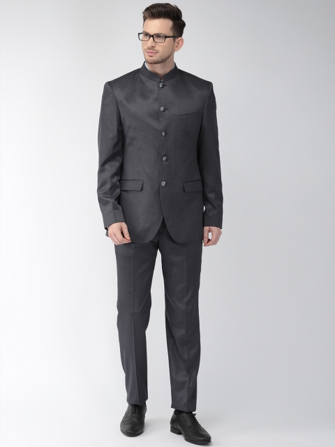 

Park Avenue Grey Woven Super Slim Fit Bandhgala Suit