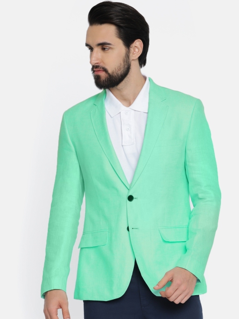 

Parx Men Green Solid Regular Fit Single-Breasted Casual Blazer