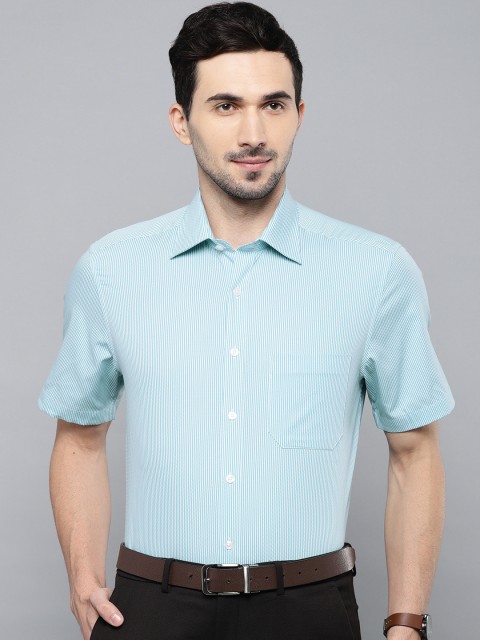 

Louis Philippe Men Blue Classic Regular Fit Striped Formal Shirt