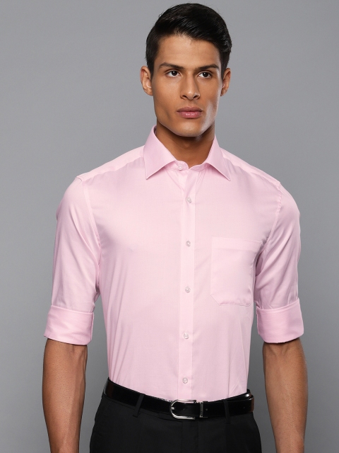 

Louis Philippe Men Pink Classic Regular Fit Self-design Formal Shirt