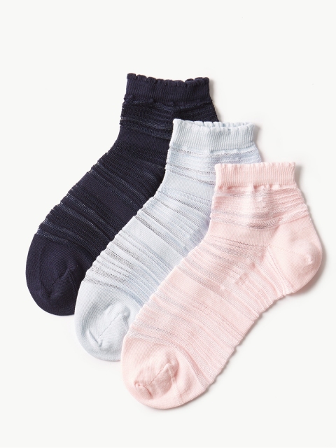 

Marks & Spencer Women Pack of 3 Socks, Pink