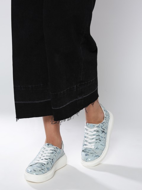 

CORSICA Women Blue Printed Sneakers