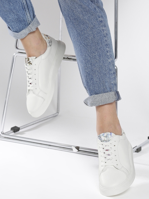 CORSICA Women White Solid Sneakers