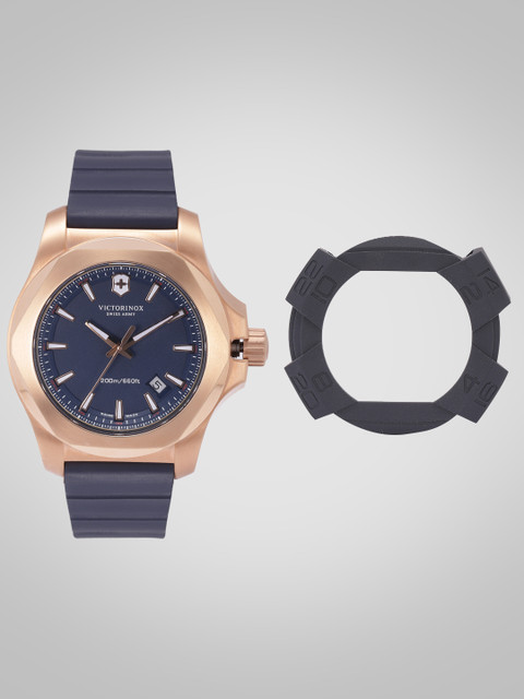 

Victorinox Men Navy Blue Swiss Made Analogue Watch with Removale Bumper 249136