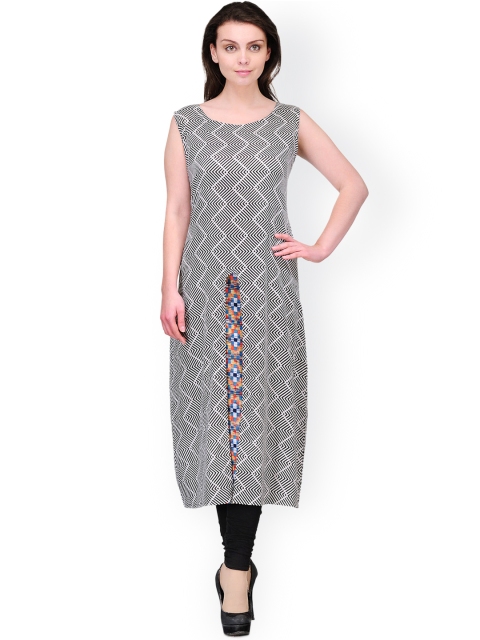 

Cenizas Black Printed Kurta