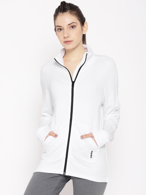 

ADIDAS Women White Solid W BB TT Sporty Jacket