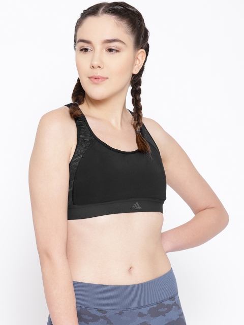 

ADIDAS Black Do Not Rest Jacquard Solid Training Bra DZ6083